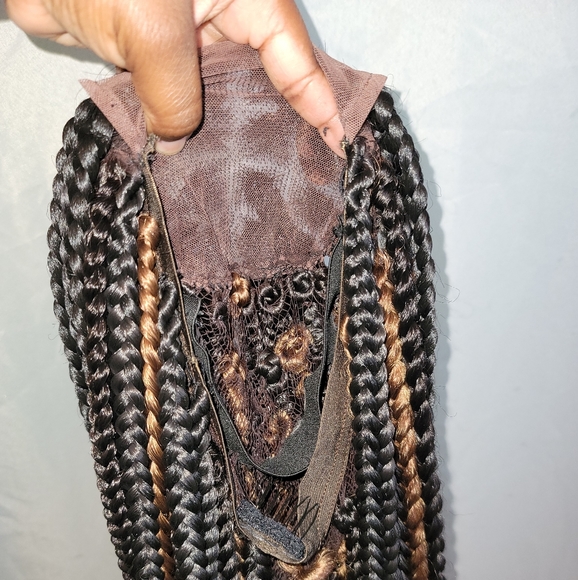 New Handmade Box Braid Crochet Wig w/Lace Closure - Picture 7 of 13